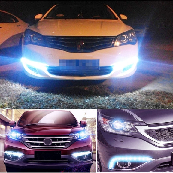 2 PCS  4W 8 LED SMD 5050 Flexible Snake LED Car Daytime Running Lights, DC 12V