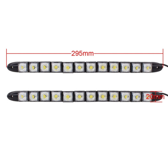 2 PCS  6W 12 LED SMD 5050 Flexible Snake LED Car Daytime Running Lights, DC 12V