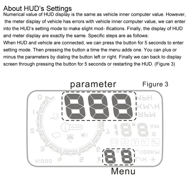 W02 5.5 inch Car OBDII HUD Fuel Consumption Warning System Vehicle-mounted Head Up Display Projector with LED