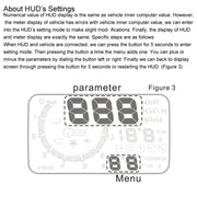 W02 5.5 inch Car OBDII HUD Fuel Consumption Warning System Vehicle-mounted Head Up Display Projector with LED