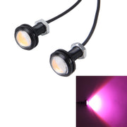 2 PCS 3W  Water-resistant Eagle Eye light LED Light for Vehicles, Cable Length: 60cm(Pink Light)