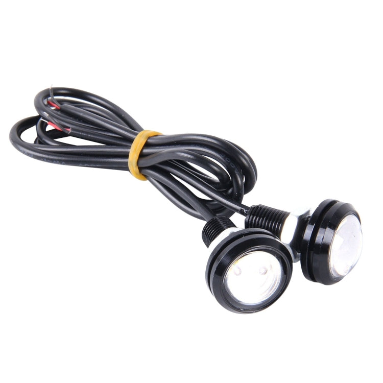 2 PCS 2x 3W  Water-resistant Eagle Eye light  White LED Light for Vehicles, Cable Length: 60cm(Blue Light)
