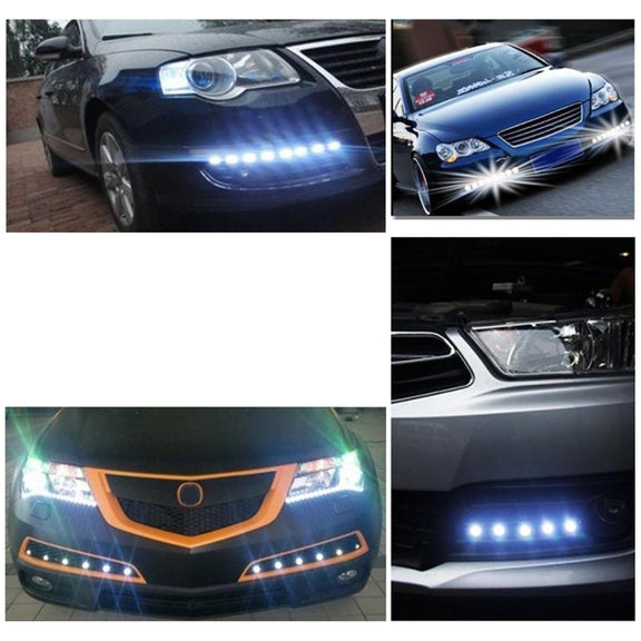 2 PCS 2x 3W  Water-resistant Eagle Eye light  White LED Light for Vehicles, Cable Length: 60cm(Blue Light)