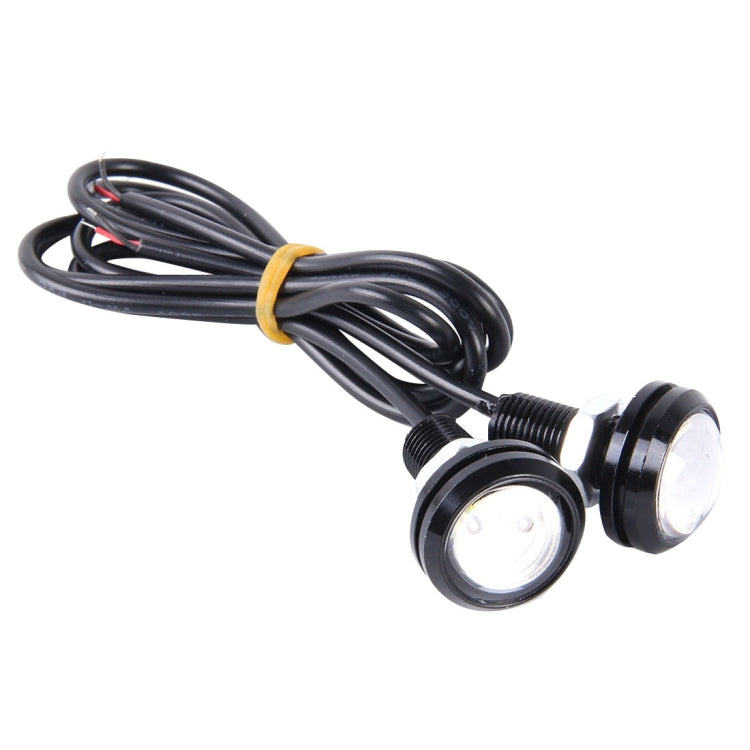 2 PCS 2x 3W 120LM Water-resistant Eagle Eye light  White LED Light for Vehicles, Cable Length: 60cm(Red)