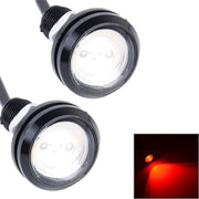 2 PCS 2x 3W 120LM Water-resistant Eagle Eye light  White LED Light for Vehicles, Cable Length: 60cm(Red)