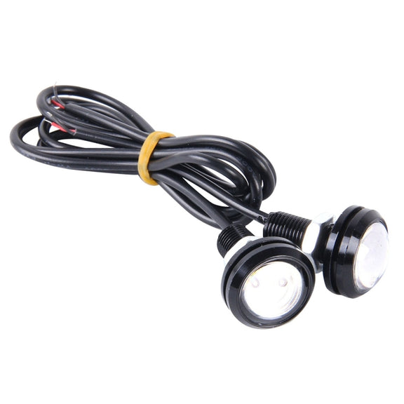 2 PCS 2x 3W 120LM Water-resistant Eagle Eye light  White LED Light for Vehicles, Cable Length: 60cm(Red)
