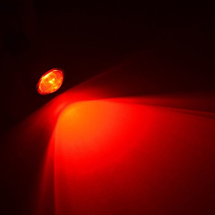 2 PCS 2x 3W 120LM Water-resistant Eagle Eye light  White LED Light for Vehicles, Cable Length: 60cm(Red)
