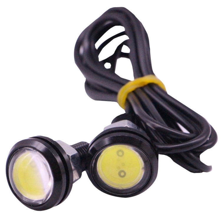 2 PCS 2x 3W 120LM Water-resistant Eagle Eye light  White LED Light for Vehicles, Cable Length: 60cm(Black)