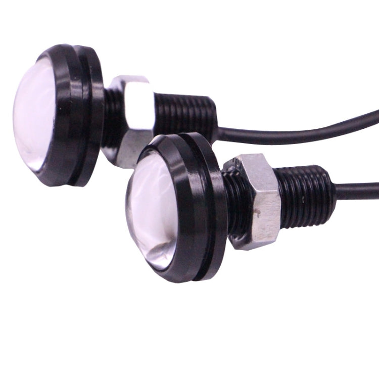 2 PCS 2x 3W 120LM Water-resistant Eagle Eye light  White LED Light for Vehicles, Cable Length: 60cm(Black)