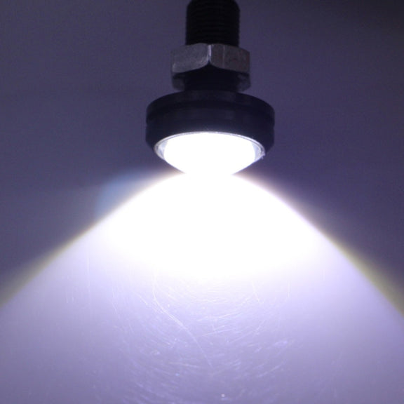 2 PCS 2x 3W 120LM Water-resistant Eagle Eye light  White LED Light for Vehicles, Cable Length: 60cm(Black)