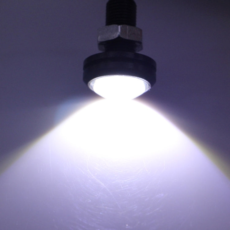 2 PCS 2x 3W 120LM Water-resistant Eagle Eye light  White LED Light for Vehicles, Cable Length: 60cm(Black)