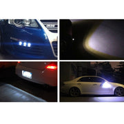 2 PCS 2x 3W 120LM Water-resistant Eagle Eye light  White LED Light for Vehicles, Cable Length: 60cm(Black)