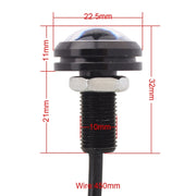 2 PCS 22.5mm 2W 200LM White + Yellow Light 4 LED SMD 5630 Eagle Eye Car Steering Light Daytime Running Light(Black)