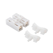 100 PCS 2 Way Push Quick Cable Connector Terminal Wiring Terminal 220V 2A(White)