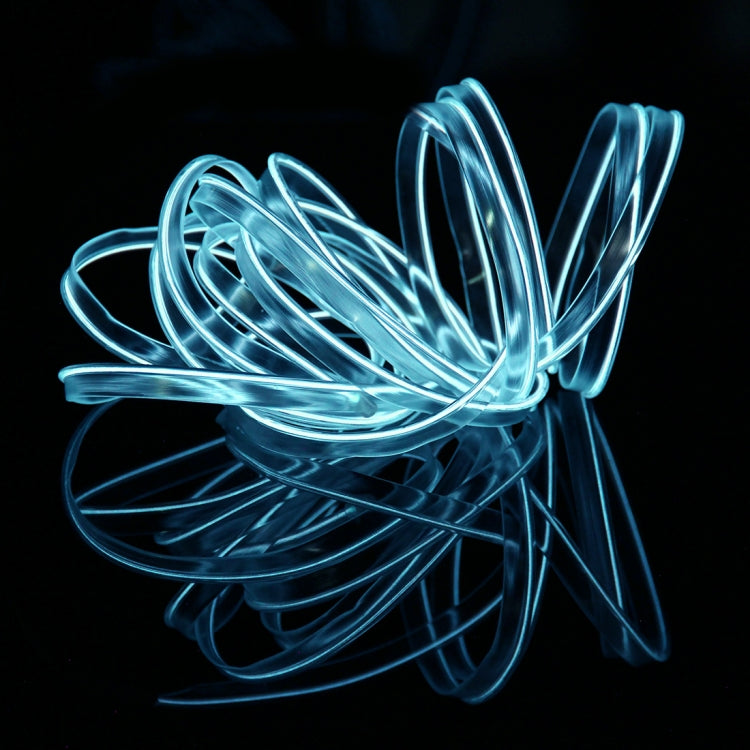 Water-resistant Flat Flexible Car Strip Light with Driver for Car Decoration, Length: 5m (Ice Blue Light)
