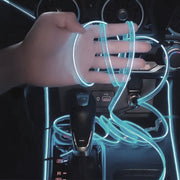 Water-resistant Flat Flexible Car Strip Light with Driver for Car Decoration, Length: 5m (Ice Blue Light)