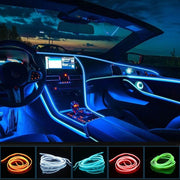 Water-resistant Flat Flexible Car Strip Light with Driver for Car Decoration, Length: 5m (Ice Blue Light)
