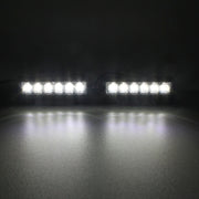 2 PCS  6 inch 6 LED 2 x 18W Car Flash Warning Light Red + Blue Change White Water-resistant Emergency Light, DC 12V