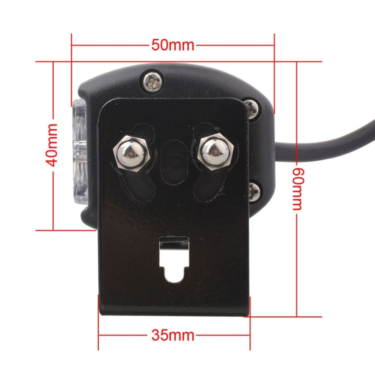 2 PCS  6 inch 6 LED 2 x 18W Car Flash Warning Light Red + Blue Change White Water-resistant Emergency Light, DC 12V