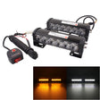 2 PCS  6 inch 6 LED 2 x 18W Car Flash Warning Light Yellow Change White Waterproof Emergency Light, DC 12V - free shipping - PMC TechLife - Order now!