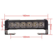 2 PCS  6 inch 6 LED 2 x 18W Car Flash Warning Light Yellow Change White Water-resistant Emergency Light, DC 12V