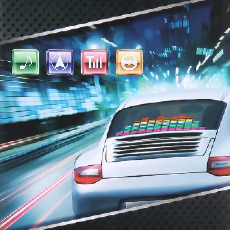 5 Colors Music Active EL Car Sticker Equalizer with Car Charger, Size: 90cm x 10cm