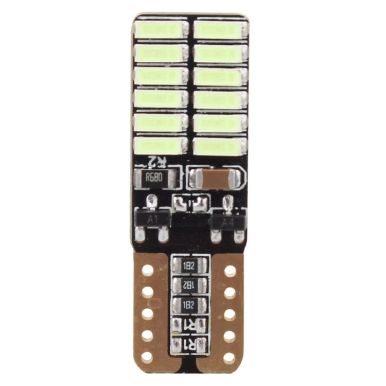 2 PCS T10 4.8W 720LM Ice Blue Light 24 SMD 4014 LED Error-Free Canbus Car Clearance Lights Lamp, DC 12V