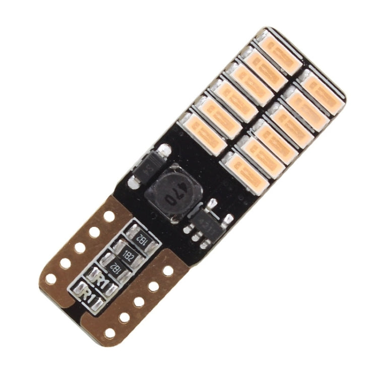 2 PCS T10 4.8W 720LM Pink Light 24 SMD 4014 LED Error-Free Canbus Car Clearance Lights Lamp, DC 12V