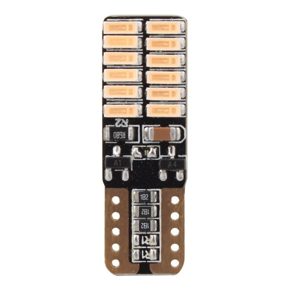 2 PCS T10 4.8W 720LM Pink Light 24 SMD 4014 LED Error-Free Canbus Car Clearance Lights Lamp, DC 12V