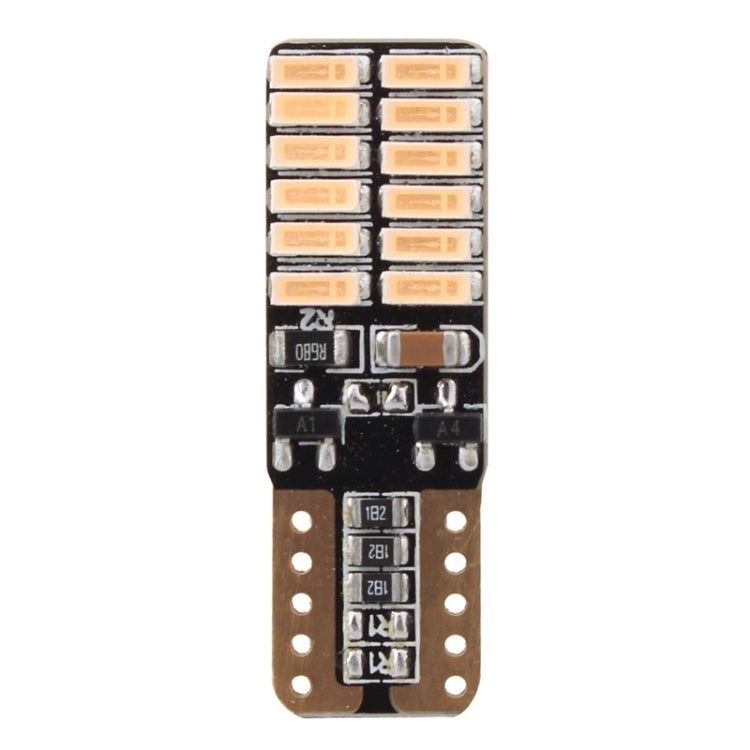 2 PCS T10 4.8W 720LM Pink Light 24 SMD 4014 LED Error-Free Canbus Car Clearance Lights Lamp, DC 12V