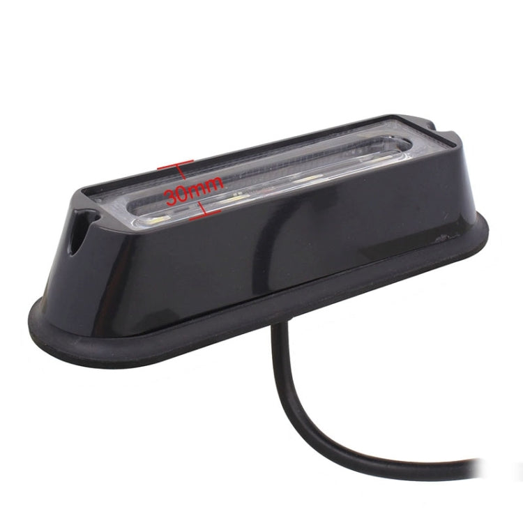 12W 720LM 4-LED Yellow Light 18 Flash Patterns Car Strobe Emergency Warning Light Lamp, DC 12V