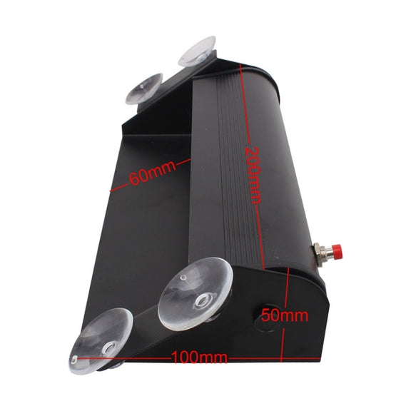 8W 800LM 8-LED White + Yellow Light 3-Modes Adjustable Angle Car Strobe Flash Dash Emergency Light Warning Lamp with Suckers, DC 12V