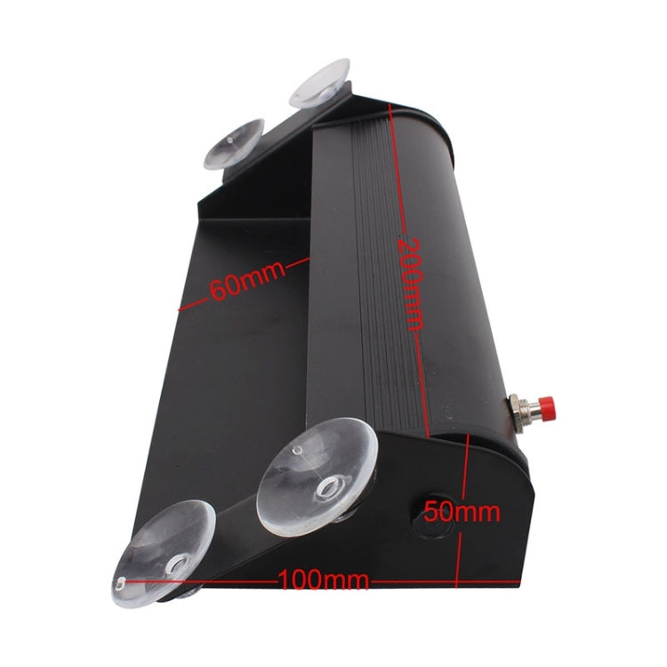 8W 800LM 8-LED White + Yellow Light 3-Modes Adjustable Angle Car Strobe Flash Dash Emergency Light Warning Lamp with Suckers, DC 12V