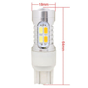 2PCS T20 10W 700LM Yellow + White Light Dual Wires 20-LED SMD 5630 Car Brake Light Lamp Bulb, Constant Current, DC 12-24V