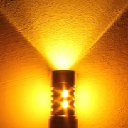 2PCS T20 10W 700LM Yellow + White Light Dual Wires 20-LED SMD 5630 Car Brake Light Lamp Bulb, Constant Current, DC 12-24V