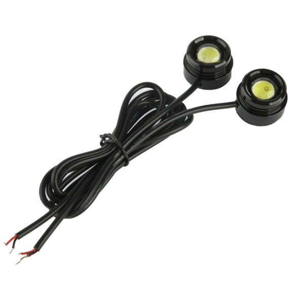 2x 1.5W Water-resistant Eagle Eye Light White LED Light for Vehicles, Cable Length: 65cm