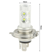H4 60W White 12 LED Fog Light for Vehicles, DC 12-30V