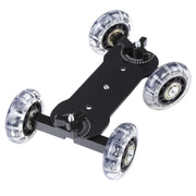 Floor Table Video Slider Track Dolly Car for DSLR Camera(Black)