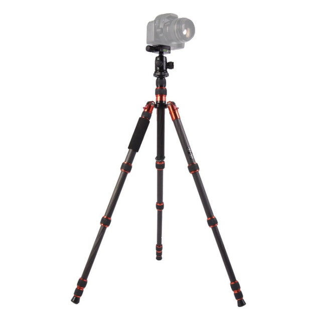 Triopo GT-2505x8.C Adjustable Portable Carbon Fiber Tripod with B-1 Aluminum Ball Head for Canon Nikon Sony DSLR Camera(Black)