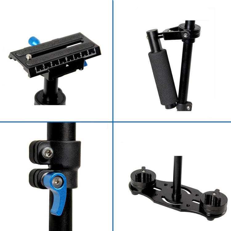 YELANGU S40L 40cm Aluminum Alloy Handheld Stabilizer for DSLR Camera DV(Black)