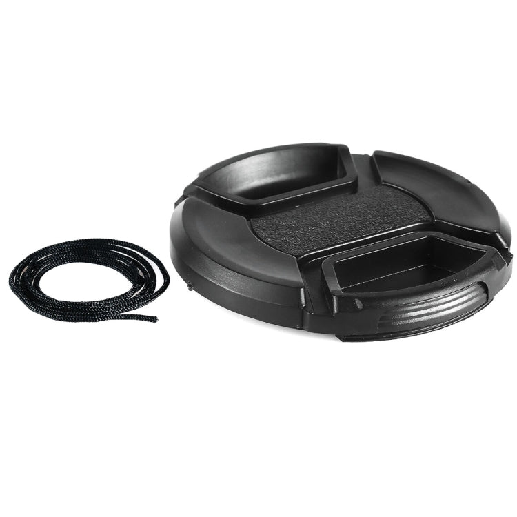 77mm Center Pinch Camera Lens Cap(Black)