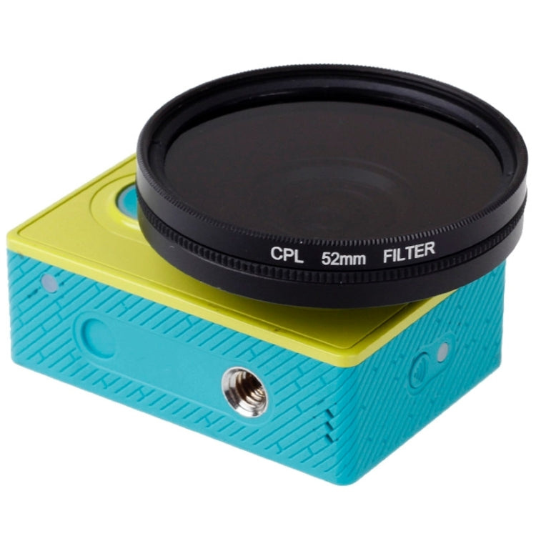 52mm CPL Filter Circular Polarizer Lens Filter with Cap for Xiaomi Xiaoyi 4K+ / 4K, Xiaoyi Lite, Xiaoyi  Sport Camera