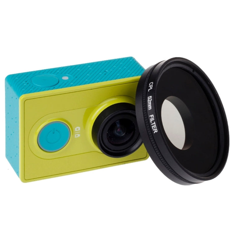 52mm CPL Filter Circular Polarizer Lens Filter with Cap for Xiaomi Xiaoyi 4K+ / 4K, Xiaoyi Lite, Xiaoyi  Sport Camera