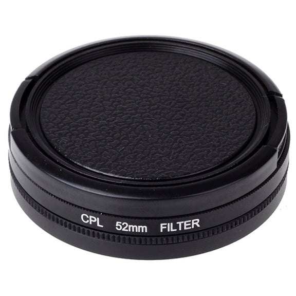 52mm CPL Filter Circular Polarizer Lens Filter with Cap for Xiaomi Xiaoyi 4K+ / 4K, Xiaoyi Lite, Xiaoyi  Sport Camera