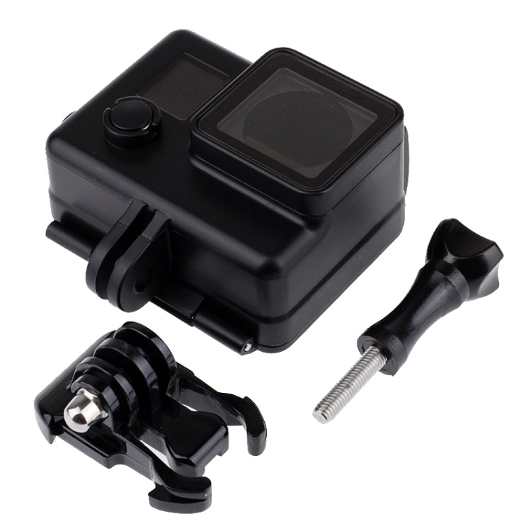 Black Edition Water-resistant Housing Protective Case with Buckle Basic Mount for GoPro HERO4 /3+,  Water-resistant Depth: 10m(Black)