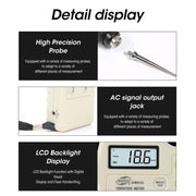 BENETECH GM63A Vibration Meter Digital Tester Vibrometer Analyzer Acceleration Velocity(White)