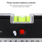 Laser Level with Tape Measure Pro 4 (100cm) / Level Bubbles with LED Light, LV-04(Black)