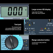 DY294 Professional 2.7 inch LCD Digital Transistor Parameter Tester Meter (4*AA)