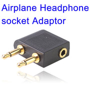 3.5mm Airplane Headphone Socket Adapter(Black)