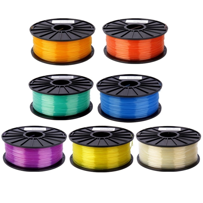PLA 3.0 mm Transparent 3D Printer Filaments, about 115m(Orange)